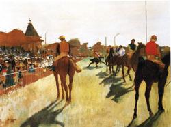 Edgar Degas Race Horses before the Stands France oil painting art